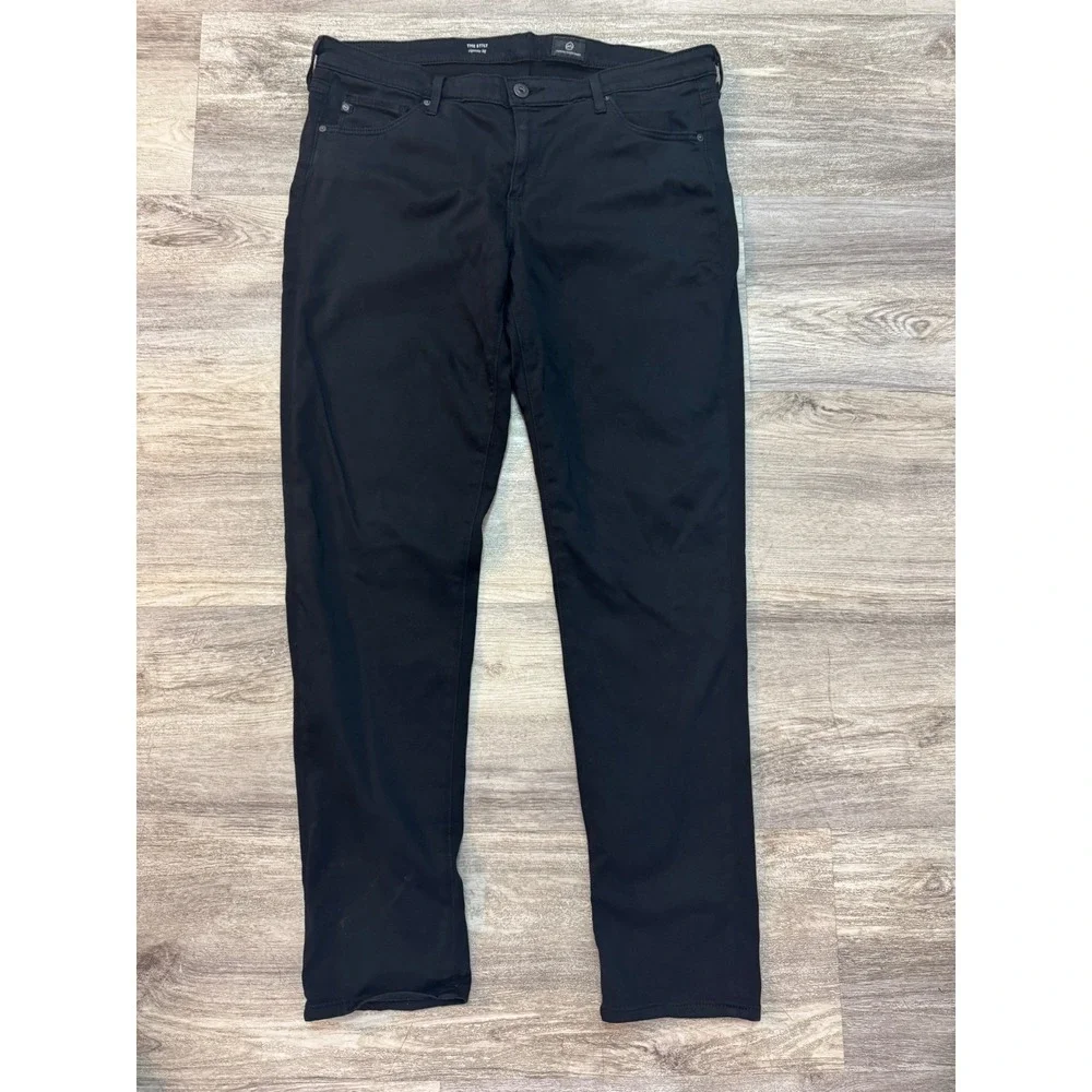 AG Adriano Goldschmied The Stilt Cigarette Leg Black‎ Jeans Womens Size 32R